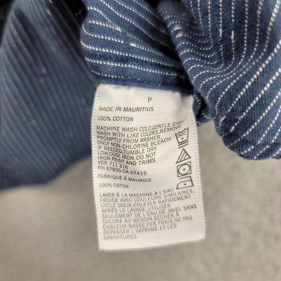 Nautica Shirt Mens Small Blue Striped Button Down Short Sleeve Classiccore - Picture 10 of 14